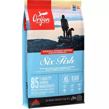 ORIJEN Six Fish - Alimento seco para cães - 11,4 kg