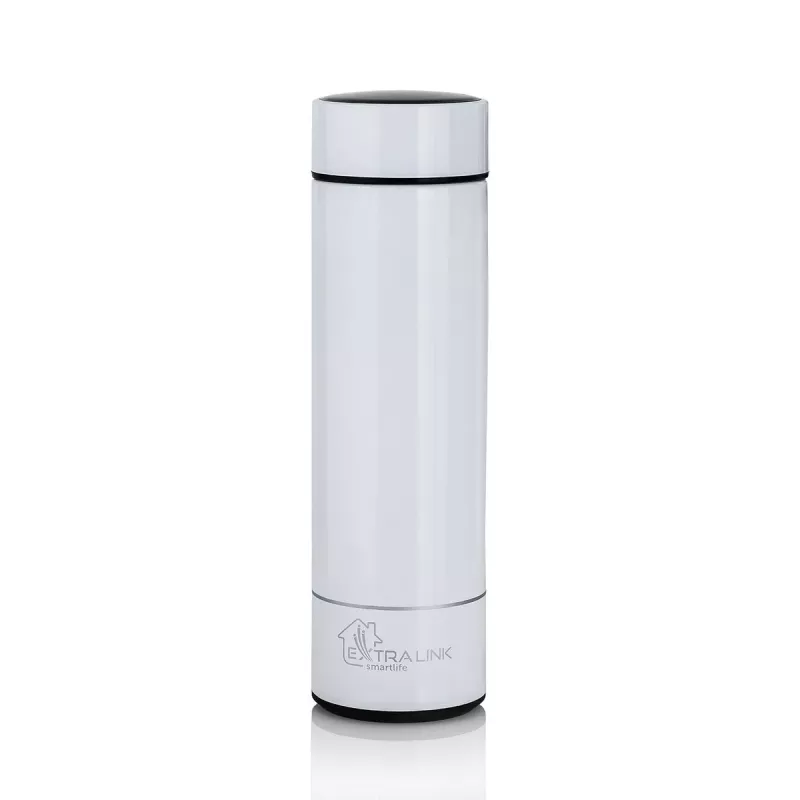 Extralink Smart Travel Mug branco, caneca térmica com indicador de temperatura