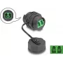 Conector de cabo de fibra ótica Delock LC Duplex fêmea para LC Duplex fêmea com tampa de proteção à prova de água (88033)