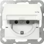 Tomada Schuko GIRA System 55, branco, IP44, 220–250 V, 50/60 Hz, profundidade 32 mm