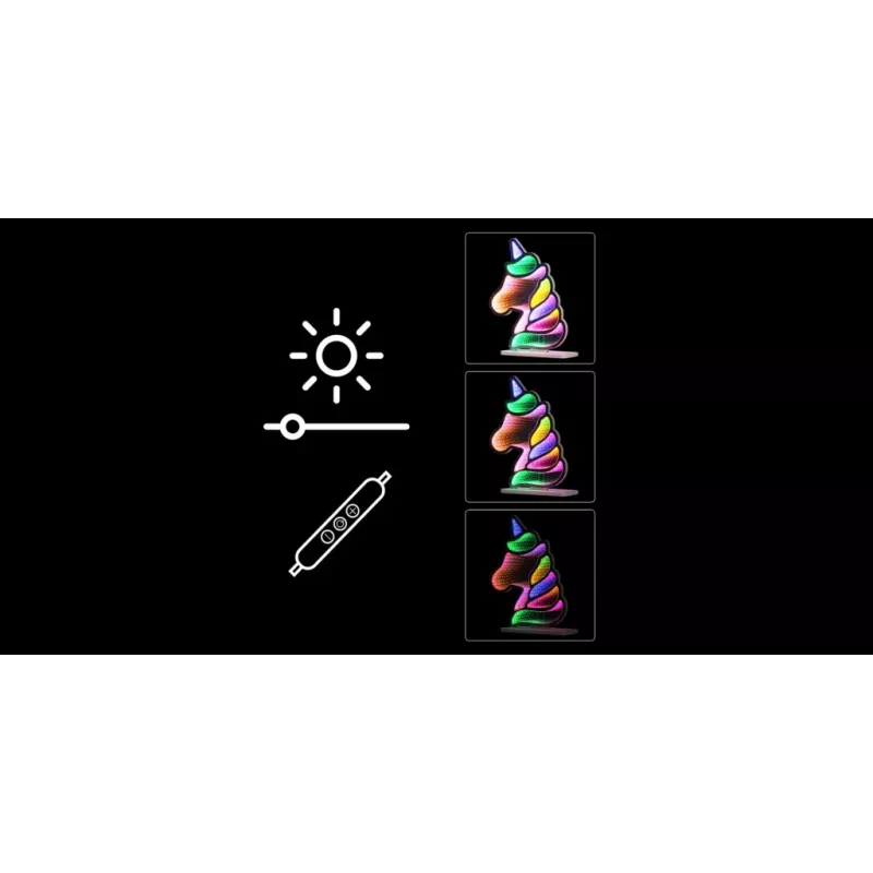 Luzes neon MANTA Style UNICORN MASNL134MT com efeito túnel – painel LED decorativo para iluminação ambiente