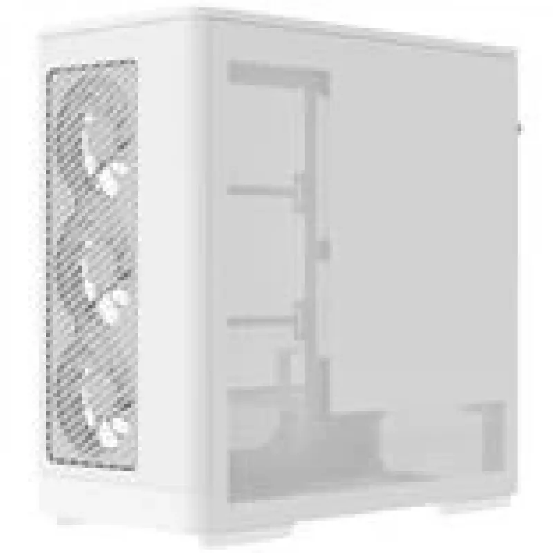 Caixa de computador AEROCOOL D520A Midi-Tower ATX Tempered Glass RGB — branca