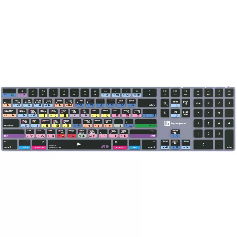 Logickeyboard Avid Media Composer - Pro Titan UK Mac - teclado - QWERTY