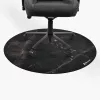 Tapete de proteção de chão para cadeiras Arozzi Zona Round Floor Pad – preto Marble, tapete de proteção redondo para pavimentos duros e alcatifados