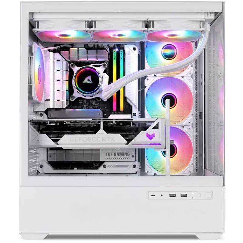 Caixa para PC Sharkoon AK6 RGB, ATX, branco