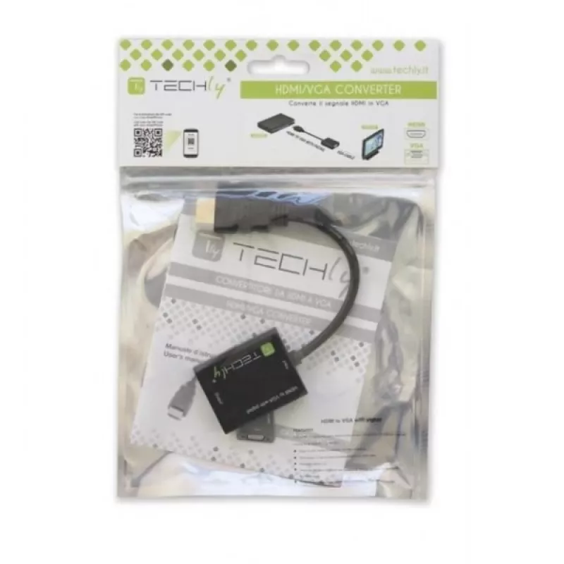 Adaptador de cabo de vídeo Techly IDATA-HDMI-VGA2 VGA (D-Sub) preto