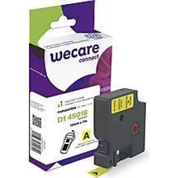 Fita de etiquetar Armor K80003W4 preto sobre amarelo