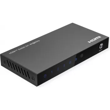ROLINE comutador HDMI 3 vias 4K60Hz HDCP2.3+ telecomando IR (14.01.3616)