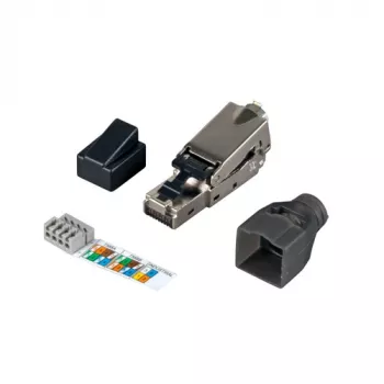 EFB Elektronik 88035.1 ficha RJ45 STP Cat.6, montável em campo, prateada