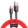 Cabo USB Baseus CAMKLF-C09 2m USB A para Micro-USB B vermelho