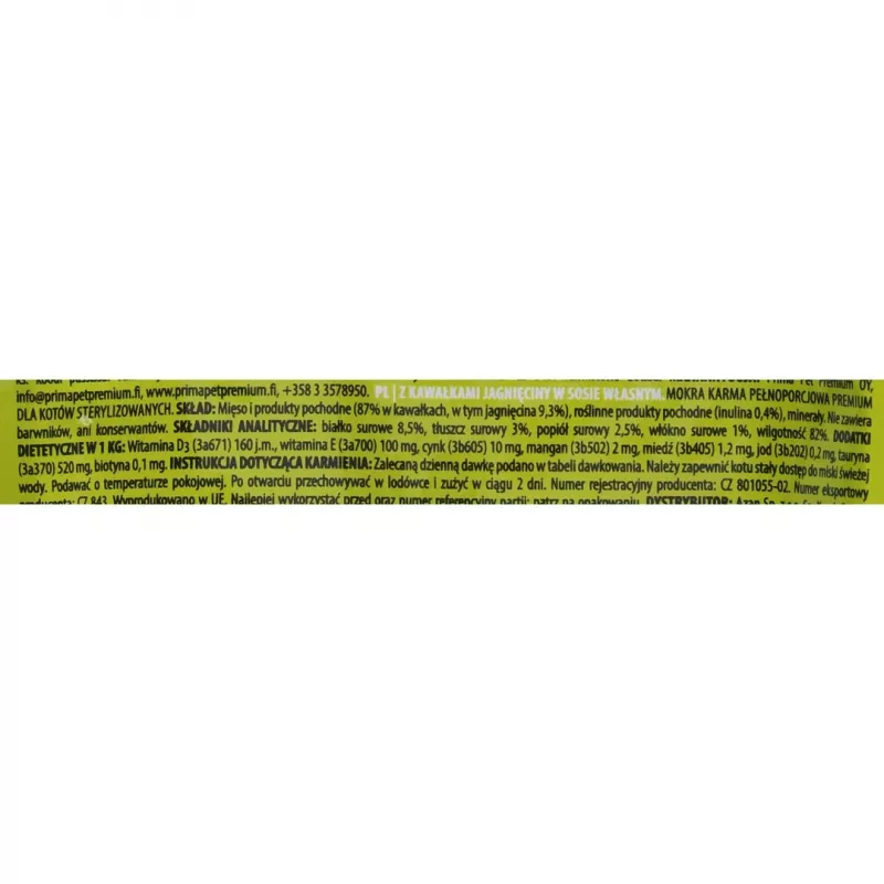 Comida húmida para gatos Brit Premium by Nature cordeiro para gatos esterilizados 100 g