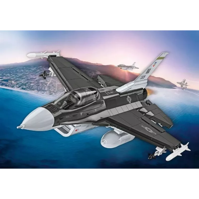 Conjunto de construção Cobi F-16D Fighting Falcon, 436 peças, escala não indicada