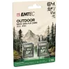 Cartão de memória Emtec 64GB UHS-I U3 V30 Outdoor ECMSD64GXCU3ORP