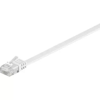 Wentronic Goobay Cabo de rede plano CAT 6, U/UTP, branco, 1,5 m – material de cobre (95192)