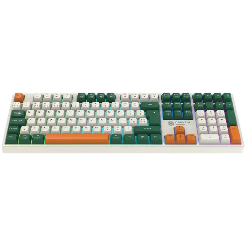 Teclado mecânico sem fios CANYON Shadder GKW-11 RGB Branco