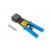 Lanberg NT-0204 alicate de crimpagem para conectores passantes RJ45, RJ12, RJ11, preto/azul