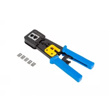 Alicate de cravar LANBERG NT-0204 para fichas RJ-45, preto/azul, 272×110,5×30 mm, 140 g