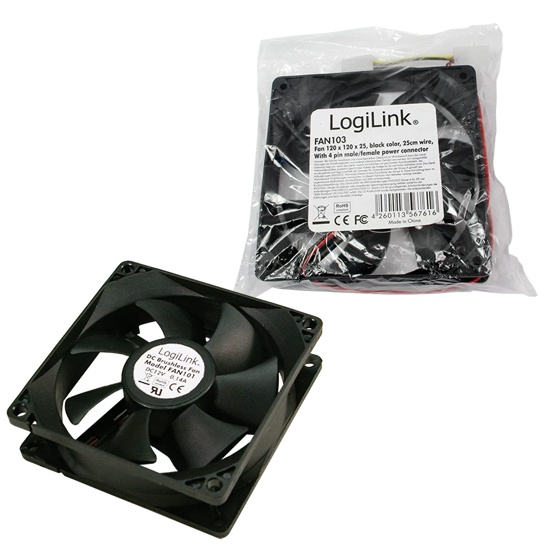 Ventoinha de caixa LogiLink FAN103