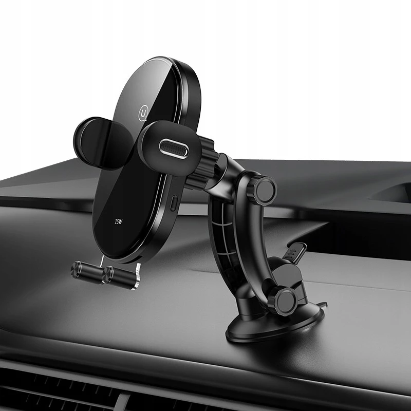 Suporte de carro indutivo para smartphones usams US-CD131 15W automático para para-brisas e painel de bordo