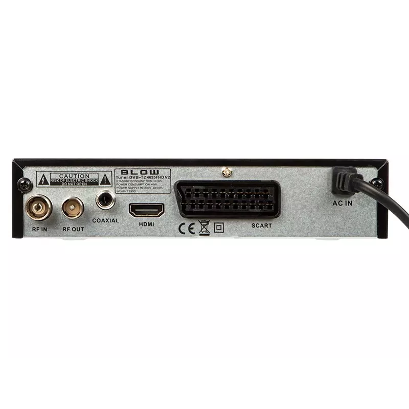 Sintonizador de TV digital BLOW 4625FHD DVB-T2 H.265 recetor terrestre, HDMI, USB, SCART, Ethernet, S/PDIF