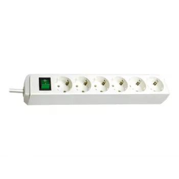 Brennenstuhl 1159520400 régua de tomadas 6 tomadas 45° branca com interruptor 3 m cabo H05VV-F3G1,5 POS-Reiter (1159520400)