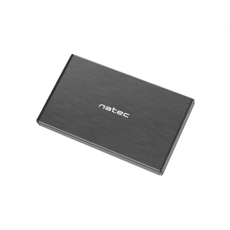 Caixa NATEC RHINO GO USB 3.0 para HDD/SSD SATA de 2,5'', preto alumínio
