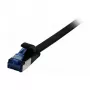 Synergy 21 Cabo de patch RJ45, CAT6A 500 MHz, 0,15 m, preto, U/FTP, plano, TPE (Superflex), AWG32