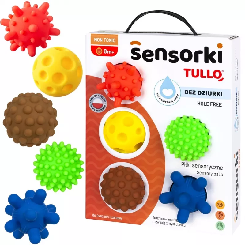Bolas sensoriais sem furos TULLO 5 unidades