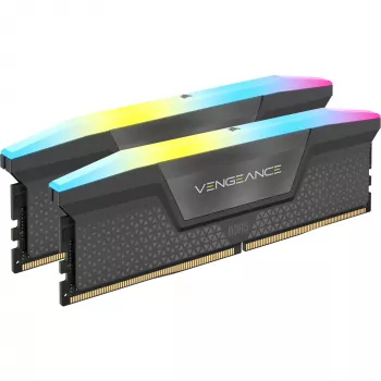 DIMM 64 GB DDR5-6000 (4x 16 GB) Quad-Kit, Memória RAM preta, CMH64GX5M4B6000C36, Vengeance RGB, INTEL XMP