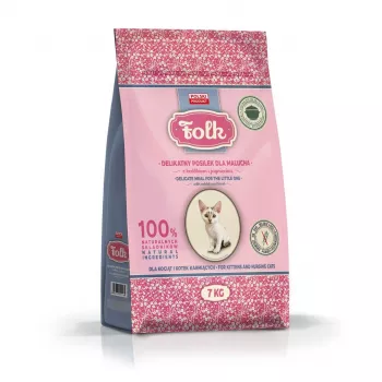 FOLK refeição suave para gatinhos com coelho e borrego - comida seca para gatos - 7kg