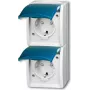 Busch Jaeger 2084-0-0719 Tomada CEE 7/3 Azul - Branco (2084-0-0719)