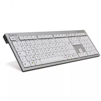 Teclado Logickeyboard SKB-AJPU-FR universal USB AZERTY francês alumínio branco