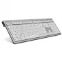Teclado Logickeyboard SKB-AJPU-FR universal USB AZERTY francês alumínio branco
