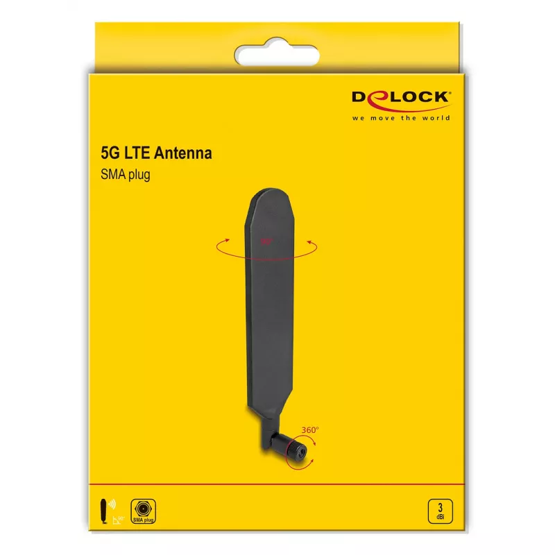 Antena omnidirecional DeLOCK 90102 SMA 3 dBi