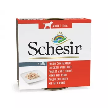 SCHESIR em geleia frango com vaca - comida húmida para cães - 150 g