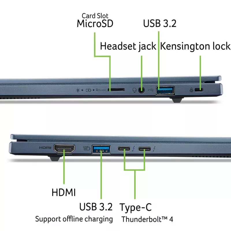 Portátil Acer Swift Go 14 AI NX.JNBEG.001 — Intel Core Ultra 7 256V, 14 polegadas WUXGA, 16 GB LPDDR5, 512 GB SSD, Intel Arc 140V, Windows 11