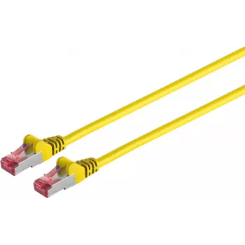 Cabo patch de rede ShiverPeaks S/CONN Cat6A S/FTP PIMF sem halogéneos, amarelo, 0,5 m