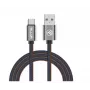 Cabo de dados USB Tellur USB para Type-C 1 m denim, cabo entrelaçado de 1 m para carregar e transferir dados