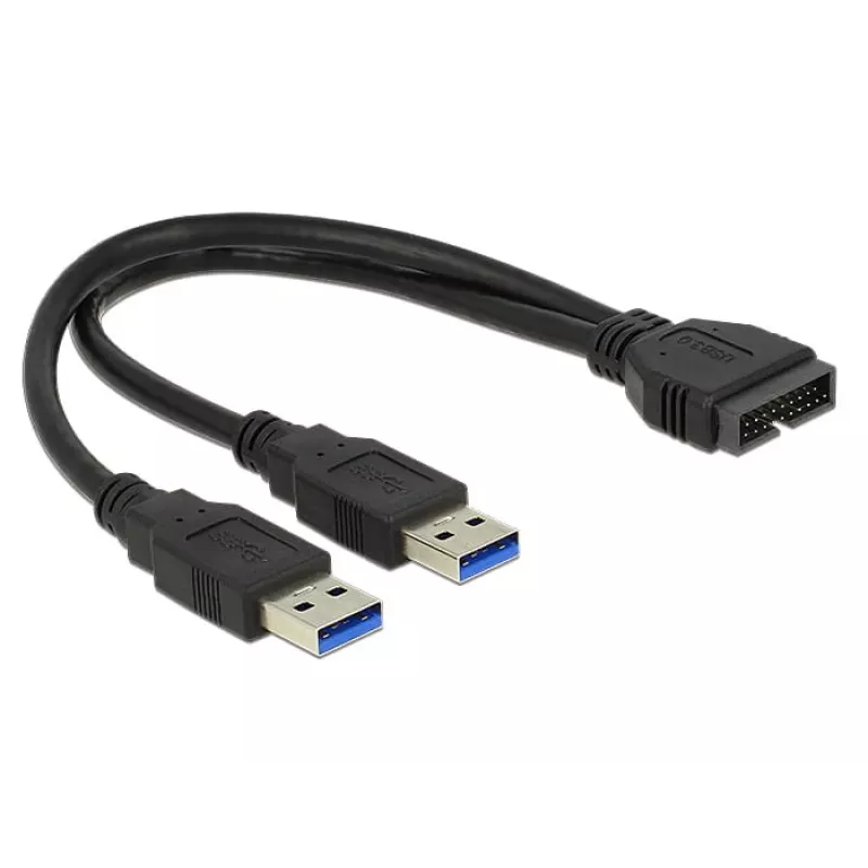 Cabo USB DeLOCK 0,25m USB3.0/2xUSB3.0 83910