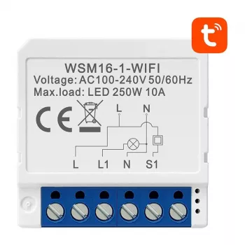 Interruptor inteligente Wi-Fi Avatto WSM16-W1 – controlo remoto para automação doméstica