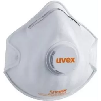 Máscara de proteção respiratória UVEX silv-air classic 2210 FFP2 com válvula — pack de 15