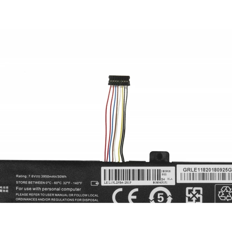 Bateria Green Cell LE118 para Lenovo Ideapad 310-15 (7,6 V, 3500 mAh, 4 células, LiPo, preto)