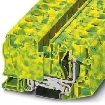 Borne de terra de mola Phoenix Contact ST 35-PE verde-amarelo 10 peças (3036194)