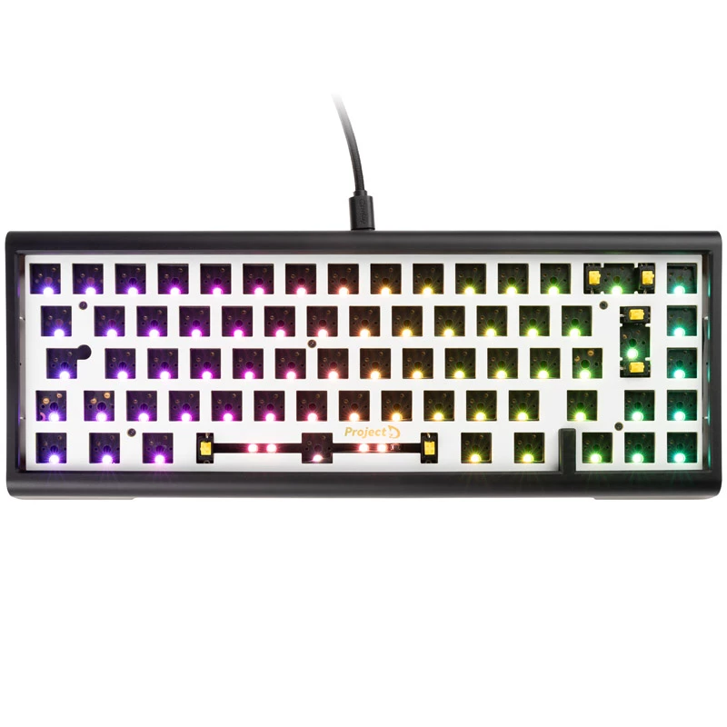 Teclado barebone Ducky Tinker 65 gaming USB alemão preto