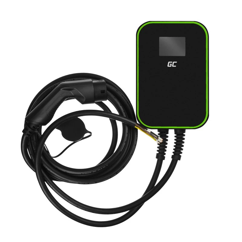 Estação de carregamento para veículos elétricos Green Cell EV14 22 kW preto alumínio parede