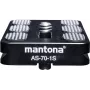 Placa de libertação rápida Walimex Mantona Arca Swiss, 70 mm preta (1021463)