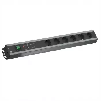 Unidade de distribuição de energia Bachmann 300.011 6 tomadas AC 2U preto cinzento