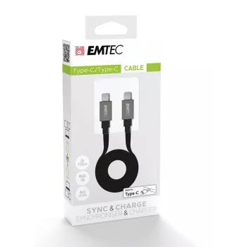 Cabo USB Emtec T700C2 1,2 m USB-C preto