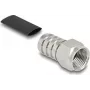 Ficha macho F de crimpar para cabo coaxial RG-59 DELOCK 91778 com tubo termorretrátil