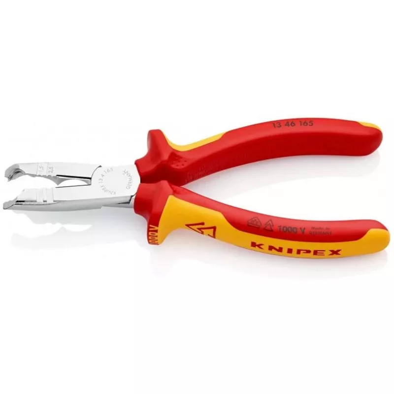 Alicate de descarnar Knipex 13 46 165 vermelho, amarelo